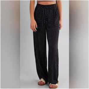 Billabong Wandering Heart Wide Leg Striped Pants Women's Size S